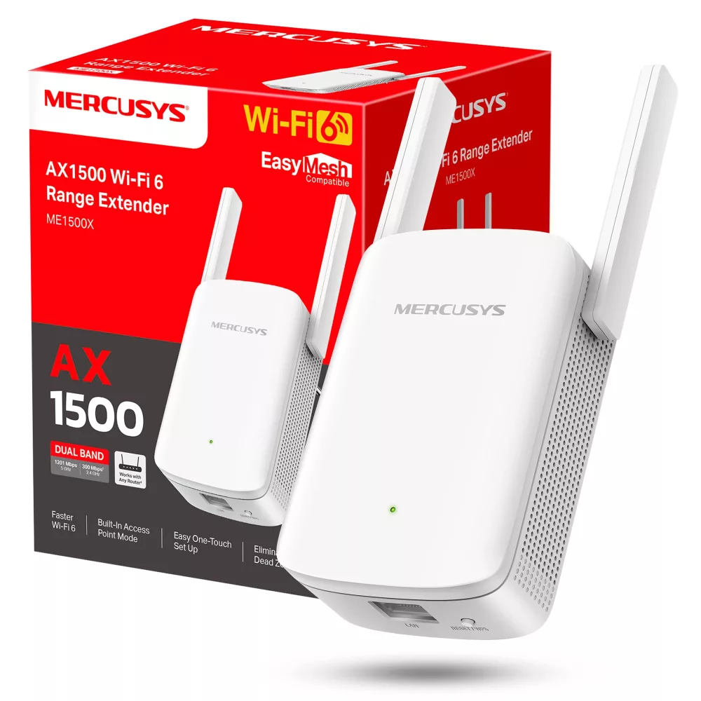 Mercusys ME1500X Wi-Fi 6 Amplificador WiFi